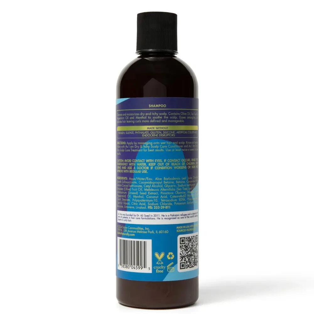 AS I AM Dry and Itchy Tea Tree Oil Champú 355ml - 1